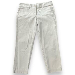 Ann Taylor Loft Size 6 Cotton/Spandex Crop Light Khaki Pants